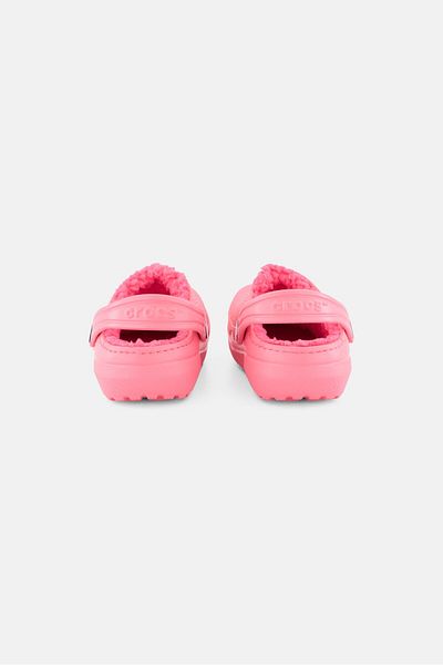 Crocs Kids Girl Classic Fuzz-Lined Clogs, Pink