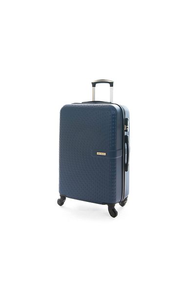 New Travel مجموعة حقائب سفر صلبة، حقيبة سفر بعجلات من مادة ABS، مع قفل مركب و4 عجلات BR1097/3P-Navy