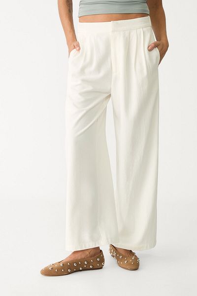 Stradivarius Linen blend darted culottes