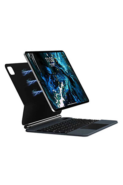 UnDePlus iPad Pro 11inç M4/M5 Klavyeli Kılıf Magic Keyboard Touchpad Aydınlatmalı Klavye 2024/2025 Uyumlu