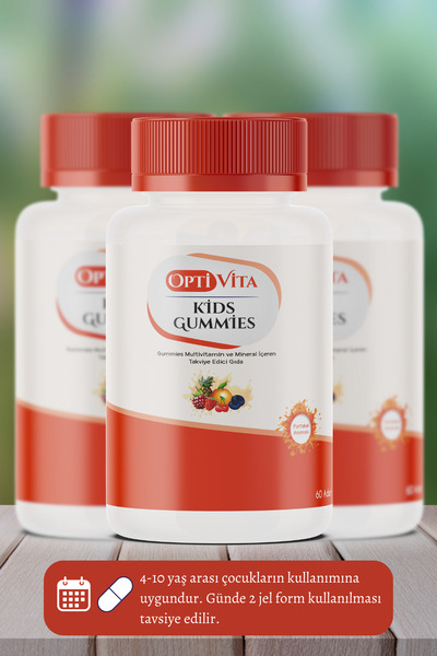 Optivita Kids Gummies Multivitamin ve Mineral Çiğnenebilir Jel 60 adet