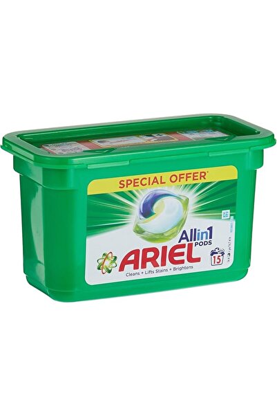 Ariel 3in1 Pods, Original Scent, Liquid Detergent, Powerful Stain Remover, 6x15 Pods (90 Capsules)