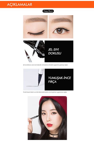 Missha Providing Intense BLACK Matte - Easy Application EyeLiner Vivid Fix Marker Pen Liner (DEEP BLACK)