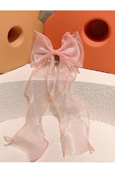 MİNİKLER SHOPPING Somon Organze Fiyonk Kurdale Otomatik Toka