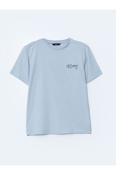 LC Waikiki Tricou pentru bărbați din bumbac pieptănat imprimat cu gât crew de sezon nou - S5KU07Z8
