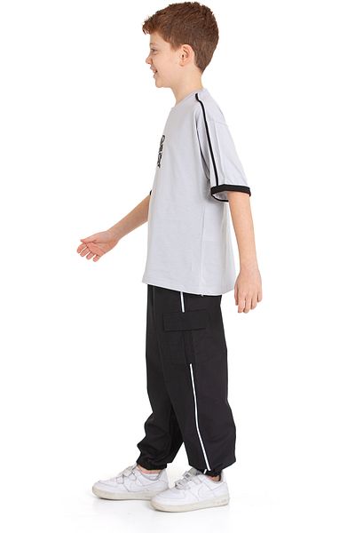 Pi Pengai Boy's 2 Piece Set (Jogger Parachute Pants+T-Shirt) P1167-69