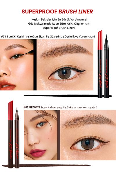 CLIO Clio Superproof Microfiber Brush Tip Pen Eyeliner - Drivable (Kill Brown)
