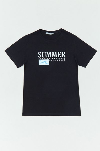 Fulla Moda 100% Cotton Summer Printed Crew Neck Boys' T-Shirt