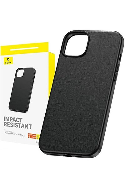 Baseus Fauxther Series Phone Case for iP 15 Pro Max Cluster Black
