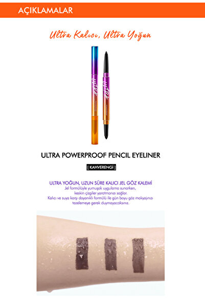 Missha Suya Dayanıklı Kalıcı Jel Göz Kalemi Ultra Powerproof Pencil Eyeliner [Brown]
