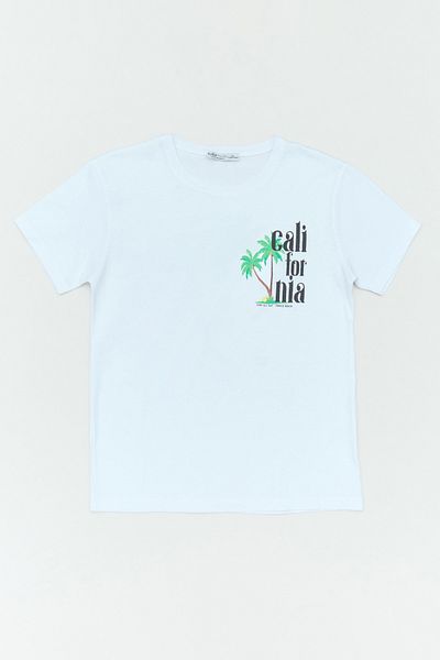 Fulla Moda Tricou pentru băiat, 100% bumbac, cu imprimeu text California pe față și pe spate