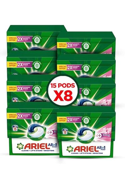Ariel Pods Capsules with touch of Downy 15CT Mega Box 120 Pcs