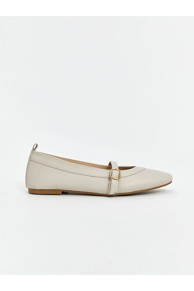 LC Waikiki Balerina de damă LCW STEPS cu aspect de piele bej