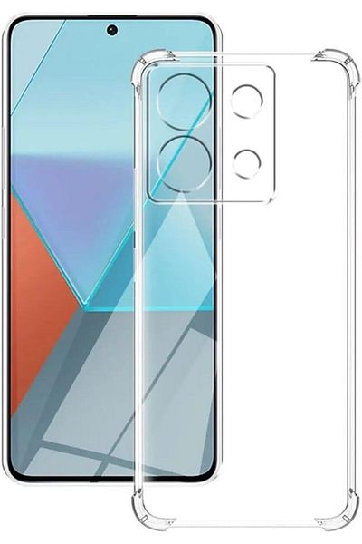 LUXE CONTACTS Xiaomi Redmi Note 13 5G غطاء كاميرا محمي وسادة هوائية مضادة للصدمات زاوية محمية شفافة