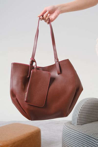 Moda Değirmeni Geantă pentru femei din piele burgundă-portofel-geantă de machiaj Set triplu geantă Md1275-301-0001