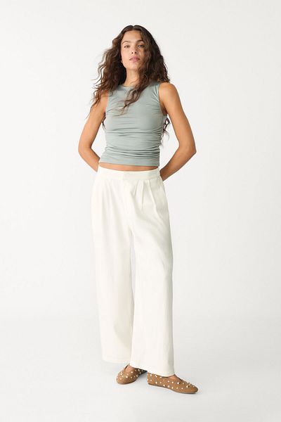 Stradivarius Linen blend darted culottes