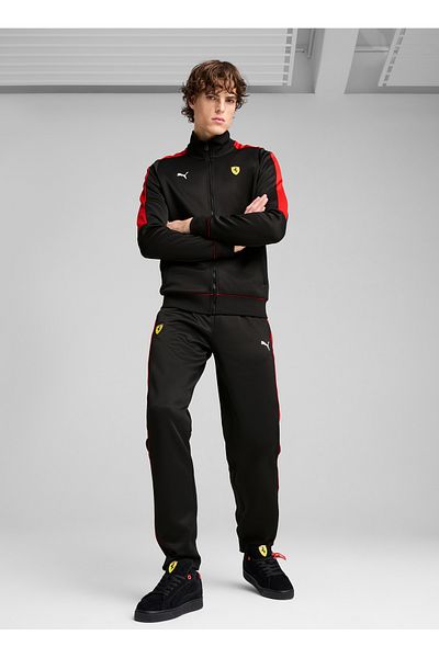 Puma 63019401   Ferrari Race MT7 Jacket PU Μαύρο Ανδρικό Παλτό