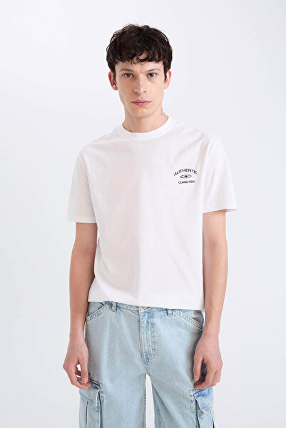 DeFacto Regular Fit Crew Neck Printed Short Sleeve T-Shirt D5561Ax25Sp