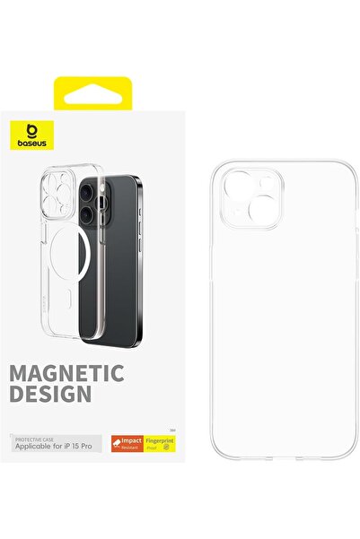 Baseus Lucent Series Magnetic Phone Case for iP 15 Pro Clear