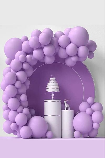 BeySüS Lilac Macaron Balloons 20 Pieces 12Inch