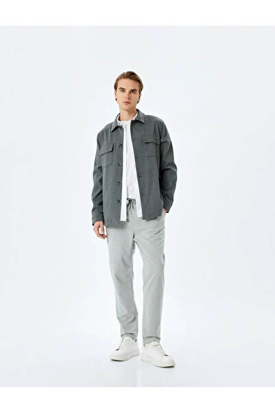 Koton Slim Fit Pocket Detailed Anthracite Men's Sweatpants 5Sam40031Hw