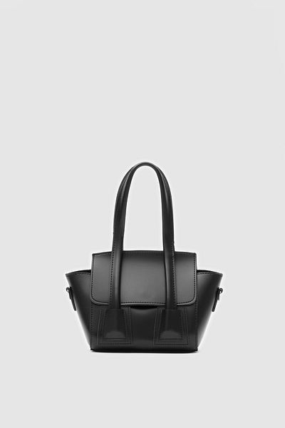Shule Bags Geantă neagră Mofy de mână și crossbody