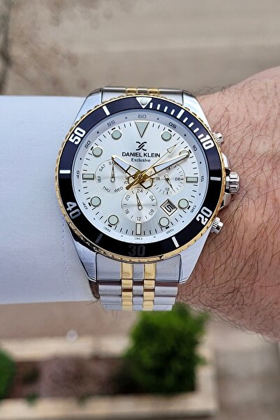 Daniel Klein Sarı Gri Renk Ayarlanabilir Kordonlu 45 Mm Erkek Kol Saati