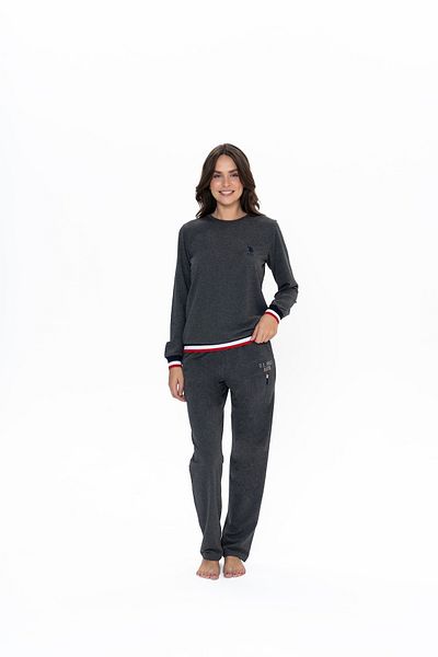 U.S. Polo Assn. U.S. Polo Assn. Women's Anthracite Mlnj. Colorful Dowry Pajama Set - Ilc2.20G11E0C