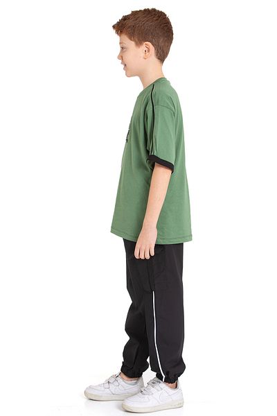 Pi Pengai Boy's 2 Piece Set (Jogger Parachute Pants+T-Shirt) P1167-69