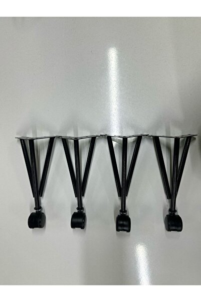 GZZ Metal Masa Ayakları 4 Adet yükseklik  20 cm + 5 cm tekerlekli masa ayakları