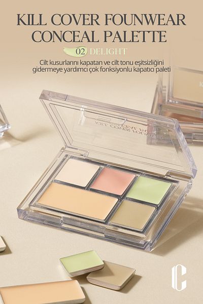 CLIO CLIO Kill Cover Founwear Conceal Palette - نسيج كريمي، عصري وعملي (متعة)