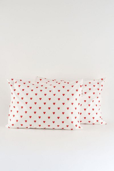 Soley |   Mix & Match |   Hearts |   100% Cotton Set of 2 Pillowcases