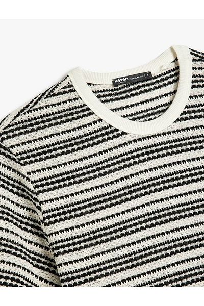 Koton black stripe Striped T-Shirt