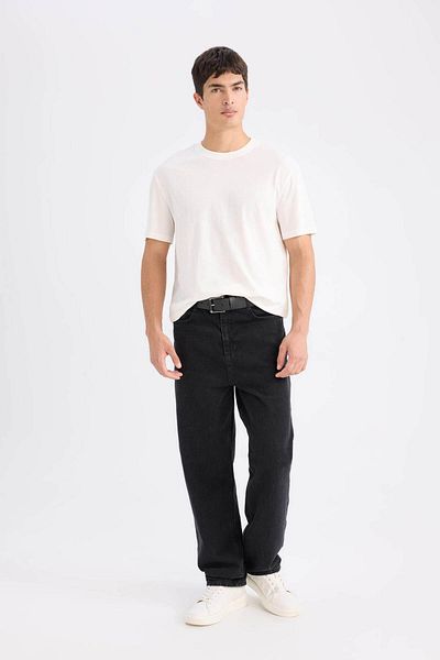 DeFacto Мъжка тениска Off White V7699AZ/WT32