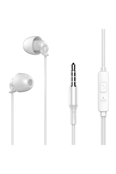 Choice سماعة أذن ASMR بيضاء بدون ميكروفون سماعة أذن هاي فاي مع خاصية إلغاء ال...