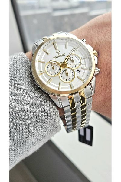 Raymond Rym-81054 Raymond Men's Wristwatch - Stainless Steel - 2 Year Warranty
