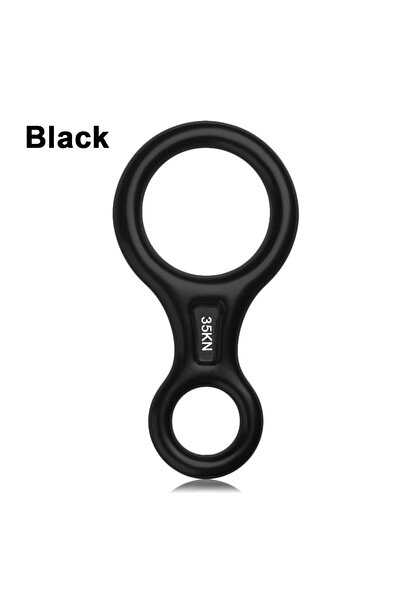 Choice حبل تسلق الصخور السوداء 35 كيلو نيوتن حبل تسلق على شكل حرف 8 حلقة تسلق...