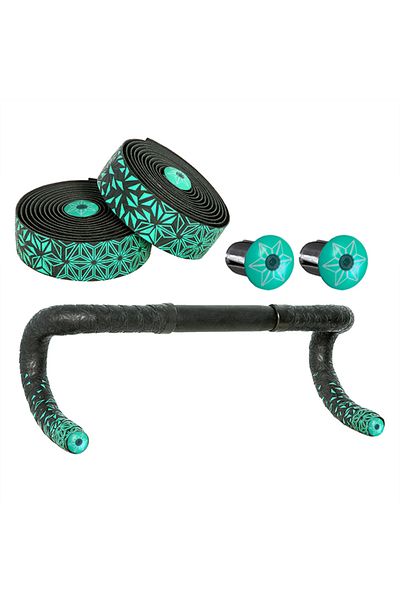 Choice black cyan Road Bike Bar Tape Super Sticky Kush Star Fade Bar Tape EVA/PU Bike Anti-Skid Shock Absor