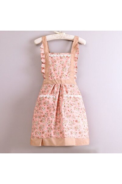 Choice Pink Women's Anti-Stain Canvas Apron, Home Kitchen Cooking Breathable Apron, Adult Work Apron Floral