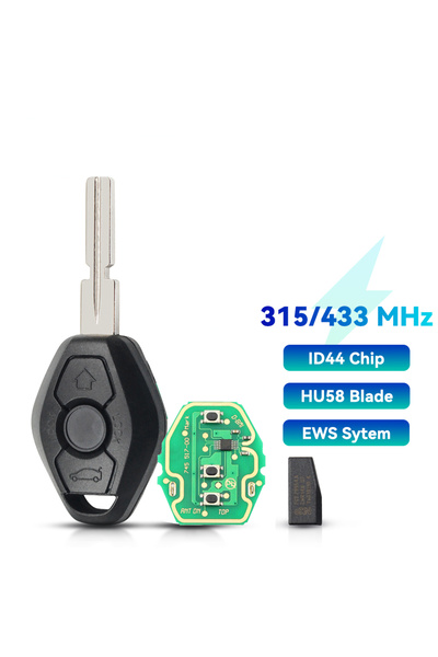 KEYYOU مفتاح HU58 مع شريحة مفتاح سيارة عن بعد لسيارات BMW EWS X3 X5 Z3 Z4 3 5...