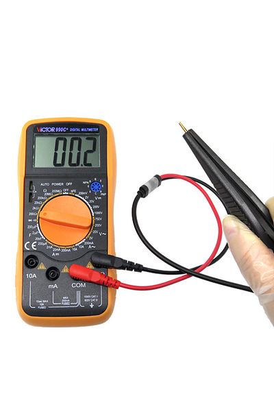 Realmote Clip Test Pen SMD Multimeter Probe Tweezers Patch For Capacitance Inductance Resistor chip compon...