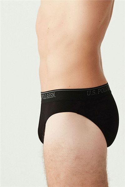 U.S. Polo Assn. Ανδρικά μαύρα εσώρουχα US Polo Assn.Pack of Three
