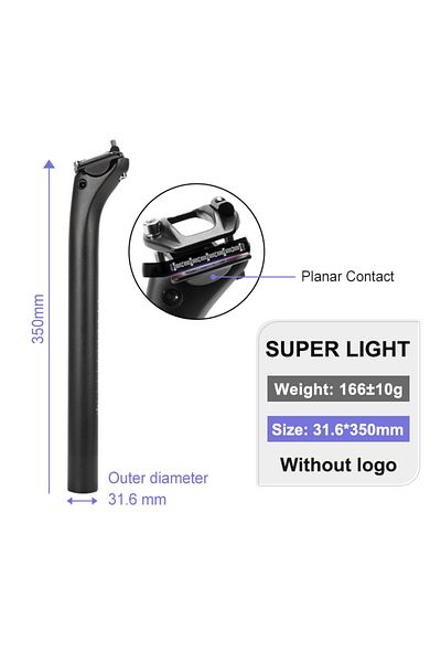 TOSEEK No Logo 31635 Carbon Seatpost 27.2 31.6mm Length 400mm Matte Black Mtb Road Bike Seat Post Se