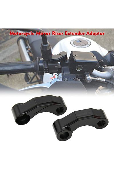 Choice Motorcycle Mirror Riser Extender Adaptor Handlebar Mount Mirror Riser Extenders Spacers Extension...