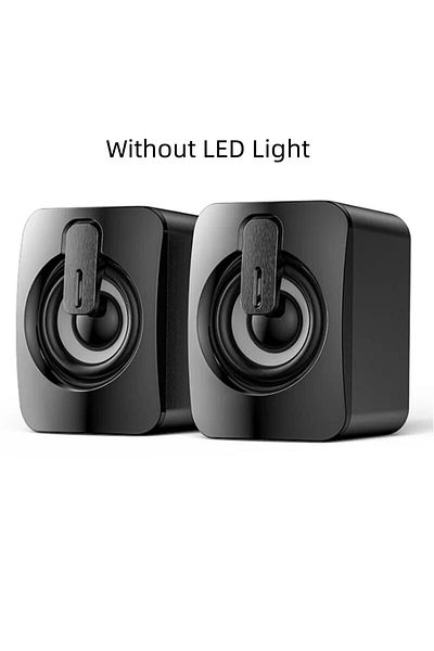 Choice Black Computer Speakers Pc Sound Box Hifi Stereo Microphone Usb Wired Caixa De Som With Led Light Fo