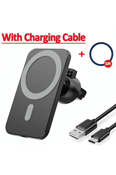 Choice شاحن سيارة لاسلكي مغناطيسي بقوة 30 واط مزود بكابل من النوع C لأجهزة آيفون 16 و15 و14 و13 برو ماكس المزودة بتقنية MagSafe...