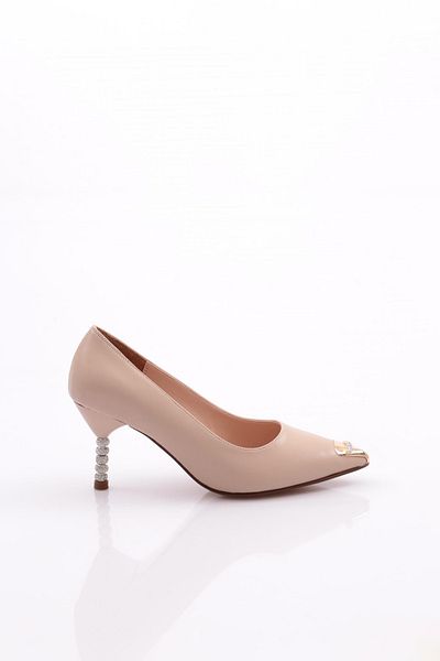 DGN Pantofi cu toc de damă bej - 9132621