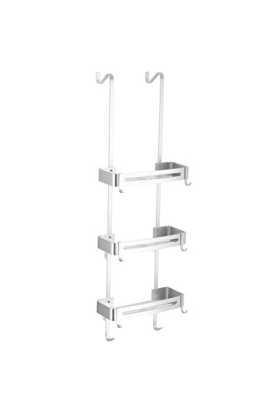 Choice Silver Three layers Black Hanging Bath Shelves Bathroom Shelf Organize...