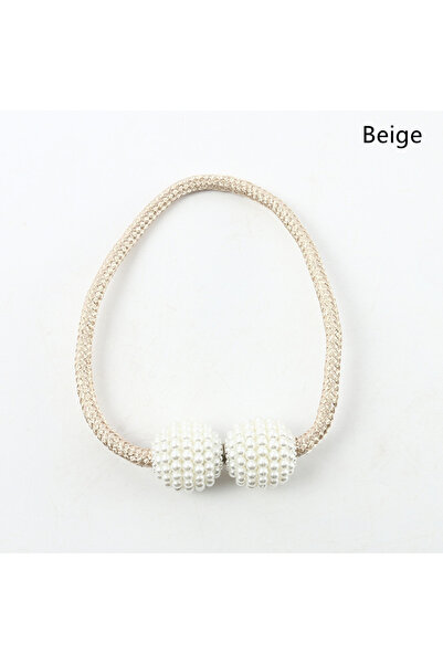 Choice 2 قطعة بيج 2/4 قطع مشبك ستارة مغناطيسي لؤلؤي حامل ستائر مشبك ربط خلفي مشبك كرة معلق