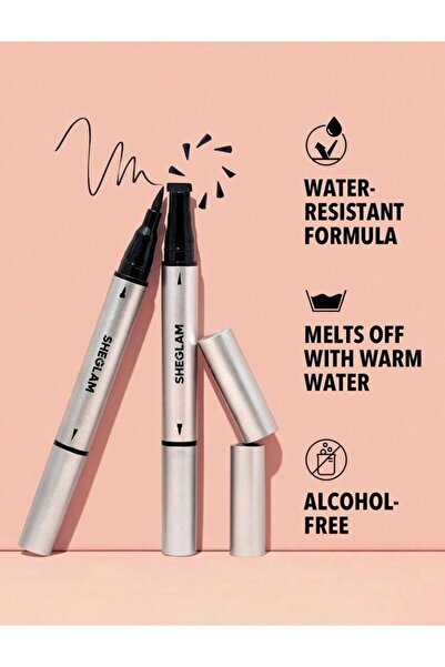 SHEGLAM wing it waterprrof liner Duo - Black 2 in 1 stamp pen cat eye